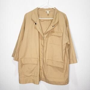 Eileen Fisher Organic Cotton Hemp Utility Canvas Jacket